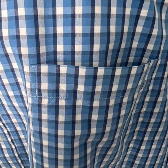 Lands' End Blue and White Casual Button Down Shirt 16-35 - Picture 2 of 10